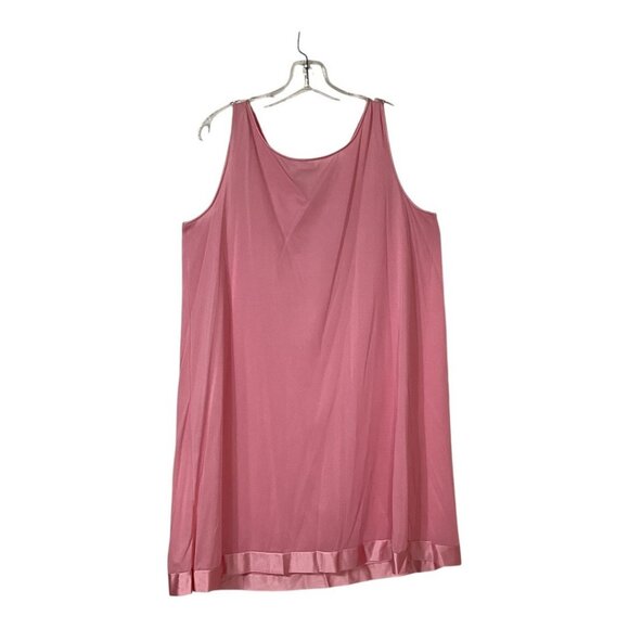 Vintage Vanity Fair Pink Nylon Nightgown‎ Slip Dress Size Large - Picture 4 of 8